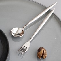 커피용 마카롱용 마들렌용 실버티스푼프크 케이터링용, 티포크, 1개