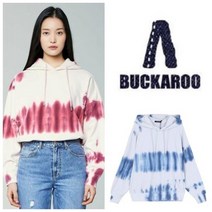 버커루봄가을신상여성루즈핏2단쭈리타이다이후드티셔츠B225TS600P