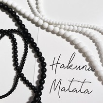 [30알]무광 블랙 화이트 글래스볼 6종 5-09 비즈목걸이만들기 악세사리부자재 공예재료, (8mm)블랙