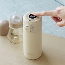 에디슨 온도 표시 원터치 분유 보온병 350ml (ET7190), ET7190 베이지 350ml