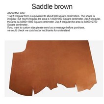 두께 풀 그레인 소 가죽 하이드 툴링 숄더 버트 베지터블 태닝 조각 공예 벨트 스트랩, Saddle brown+2sq.ft irregular