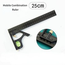 조정 가능한 각도기 각도 자 다기능 조합 사각 측정 도구 버블 레벨 250mm 목공 도구 디지털 측정기, 1.a