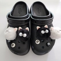 데일리스토어 블랙&화이트 고양이 폼폼 8P 파츠 세트