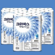 물에잘녹는 두루마리휴지 크리넥스 에어셀 화장지 40M 24롤 3팩 먼지없는 비데용 코스트코 홈쇼핑, 상세페이지 참조