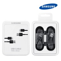 삼성전자 삼성정품 C타입 고속케이블 2개입 고속충전 갤럭시S8 S9 노트8 노트9, 1개, 블랙