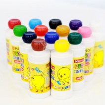 동아 노랑병아리 딩동댕 그림물감 200ml 흰색, 2개