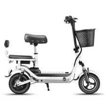 (비둘기) 접이식전동차 소형미니 성인 킥보드 여성 가정용전기 축전지차, T08-진주색 색더블 좌석 48V원동