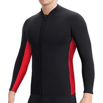 프리다이빙슈트 웻슈트 웻수트 TBLUITE Wetsuit Top Women 2mm Wet Suit Jacket for Men in Cold Water Fro, 07 T6-2mm 레드 맨_04 Medium