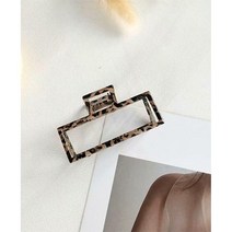 레오파드 호피 무늬 슬림 프레임 헤어 머리 집게핀 예쁜 청순 블링블링