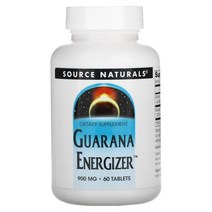 Source Naturals 과라나 에너자이저 900mg 60정, 60 개