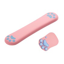 키보드 손목보호패드 + 마우스 손목받침대 세트, 핑크, 1세트