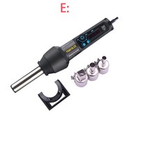 650w eu us pg8018lcd 조절 가능한 전자 열 공기 총 납땜 제거 납땜 스테이션 ic smd bga + 노즐 650w 공기 송풍기, 나 220v, e