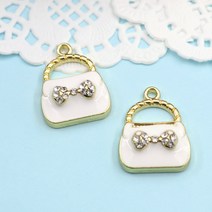 펜던트 에폭시 핸드백 메탈 악세사리 부자재 팔찌 만들기 재료 참장식, 화이트