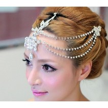 이마장식 헤어장식 clear crystal dangle 이마 headband tiara crown bridal 미인 대회 prom headpieces 웨딩 눈물 헤어 쥬얼리 1