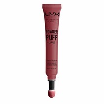 NYX PROFESSIONAL MAKEUP Powder Puff 리피 립 크림 리퀴드 립스틱 - Teenage Dream 핫핑크 732599, 0.40 Fl Oz (Pack of 1), Squad Goals