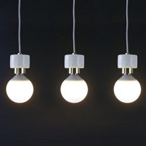 [바보사랑] [LED] 에즈 3등 펜던트, 후렌치타입/전구색상:일자형/전구색(노란빛)