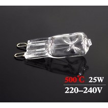 광파 오븐 레인지1pcs 오븐 전구 G9 고온 기선 빛 조명 220v-240v 25w 40W 500 도, 01 25 W