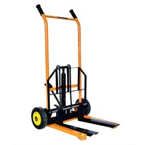 수동 지게차 포크리프트 핸드 유압자키 수동스태커, 스트레이트 휠 포크 200kg 상승 0.9m, 1개