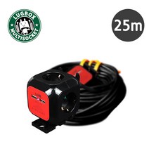 러그박스 LUG-KSG-04U-1.5 1.5SQ 멀티콘센트 4구 연장선, 25m, 1개