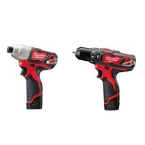 밀워키 충전 전동 드릴 세트 콤보 BPP2B-202X 12V 2팩 11877EA, 열혈마켓 본상품선택