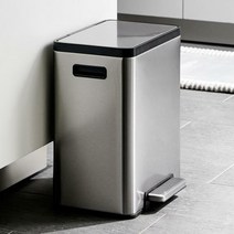 한샘 시그니쳐 스텐페달 휴지통[숯탈취] 12L