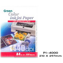 그린 칼라잉크젯 전용지 PI-4000 (1권/100장 A4), A4