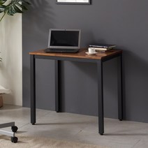 필릭스 800 철제 책상 1인용 독서실 컴퓨터 미니 원목 보조 테이블, 월넛