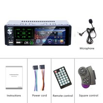 안드로이드 오토 모니터 자동차 멀티미디어 플레이어 LeeKooLuu 1 Din Car Radio Autoradio 스테레오 오디, 01 Without  Rear Camera