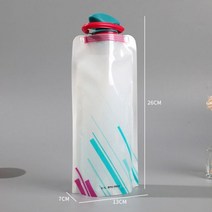 조롱박 700Ml 접이식 물병 휴대용 야외 스포츠 물 주머니 여행 하이킹 캠핑을위한 재사용 가능한 Bpa 132653, White