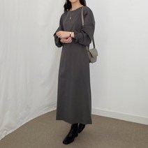 온도바이헤이 자체제작 허리끈 봄 롱원피스