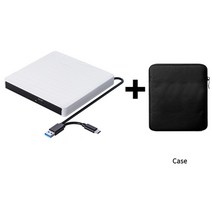 외장dvd플레이어 USB 3.0 c타입 휴대용 CD DVD /-RW 버너 광학 드라이브 외장 노트북 PC 데스크탑 맥북 아이맥 윈도우 11 샤오미, [05] SW White-B-FBB