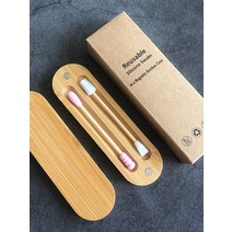 면봉 수정 메이크업 클렌징 긴면봉 두피 스켈링 솜방망이Bioddegradab 목화 싹 대나무 귀 면봉 재사용 가능, 01 Model 4 bamboo stick