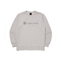 스노우피크 어패럴 S23SMFHT50 랜드 빅로고 맨투맨 Light Beige