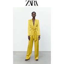 벨트 포인트 자켓 와이드팬츠 ZARA 자라 여성 투피스 세트