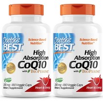 닥터스베스트 하이 앱솔션 CoQ10 200mg 베지 캡, 180개입, 2개