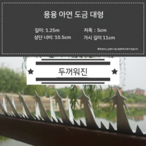 304스틸 철조망 가시철선 울타리 등반방지 용융 아연도금 도난 가시 보호 격리 차단, 용융 아연 도금 대형 1.25m