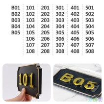 굿마켓 사각 호실판 검정 1P 객실번호 우편함호수, 508