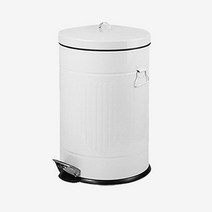 무소음 양철 컬러 페달 휴지통 20L 카페 사무실 쓰레기통, 그레이, 1개