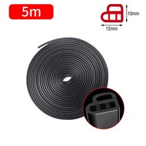 SEAMETAL-자동차 도어/후드/트렁크 씰 스트립 고무 더블 레이어 두꺼운 자동차 도어 방음 보호, 07 Type3 5m 1pc