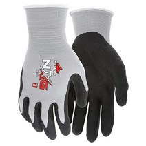 MCR Safety 9673 NXG 13게이지 그레이 나일론 블랙 니트릴 폼 코팅 손바닥 작업 장갑 12쌍 라지 USA 미국, Large (Pack of 24)