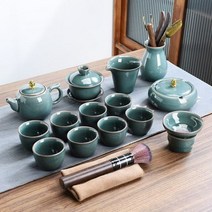 전통 애프터눈 티 세트 행사 저장 중국 열 말차 차 머그잔 주전자 커피 컵 쿵푸 Tazas 드 테 여행, 15pcs