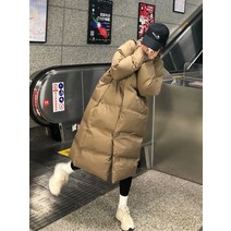 패딩녀 겨울 도톰 하프 기장