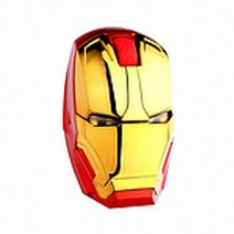 nv 컴퓨터업무 생활전산용품 실내잡화 게이밍 어벤져스 고감도조절 무선 아이언맨 9WA6245D, 1개, 레드