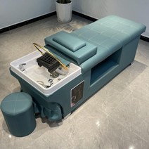프리미엄 미용실샴푸대 헤어세면대 미용실 샴푸의자 바버샵, 샴푸침대 + 물순환 홈 + 훈증 3종 세트, 신비한 블랙