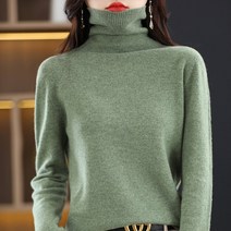100% 메리노 울 캐시미어 스웨터 여성용 따뜻한 슬림 패션 니트 풀오버 높은 라펠 가을 및 겨울 상의