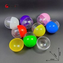캡슐 뽑기 기계 자판기 플라스틱 PP PS 빈 장난감 47x56MM 1.85x2.2 인치 5 개 자동 기용 서프라이즈 볼 어린이 선물로 채울 수, [13] Normal color mixing