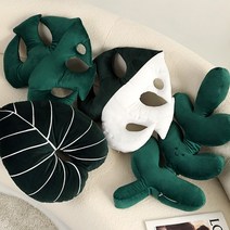 청년리빙 북유럽 나뭇잎 거실 쇼파 인테리어 쿠션, 알보 몬스테라