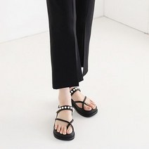 홍당무 진주구슬 메리제인 웨지힐 슬리퍼 2color 5.5cm