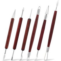 18Pcs 텍스처 도자기 세부사항 조각 도구 폴리머 클브러시 DIY 모델링 구멍 펀치 점토, 6Pcs-D