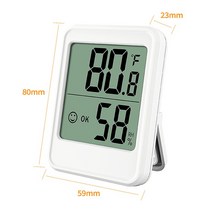 3차원측정기 3차원 대형 LCD 디지털 습도계 실내 온도 측정기 센서 게이지 기상 관측소, 01 MC40-White